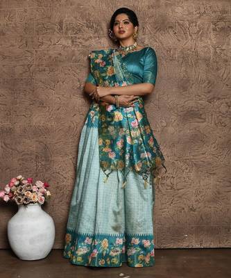 Ethnic Motifs Printed Silk Cotton Saree 1