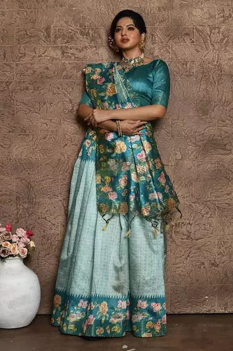 Ethnic Motifs Printed Silk Cotton Saree