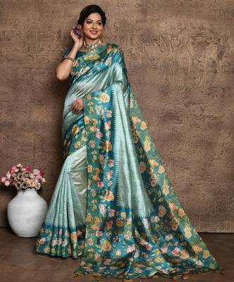 Ethnic Motifs Printed Silk Cotton Saree 2