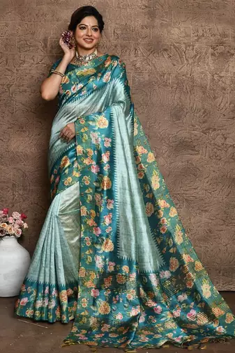 Ethnic Motifs Printed Silk Cotton Saree