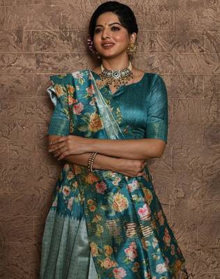 Ethnic Motifs Printed Silk Cotton Saree 3