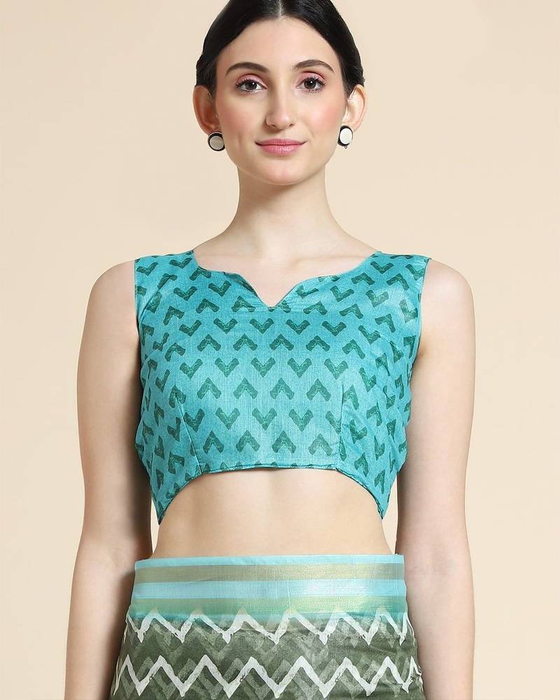 Ethnic Motifs Printed Silk Cotton Saree