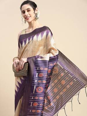 Solid Silk Cotton Saree 1