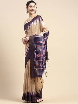 Solid Silk Cotton Saree 2