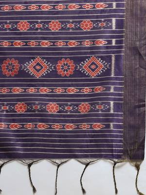 Solid Silk Cotton Saree 5