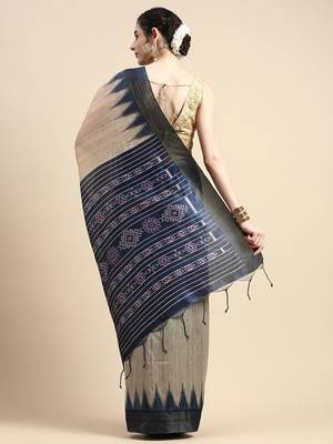 Solid Silk Cotton Saree 3