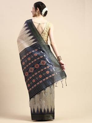 Solid Silk Cotton Saree 3