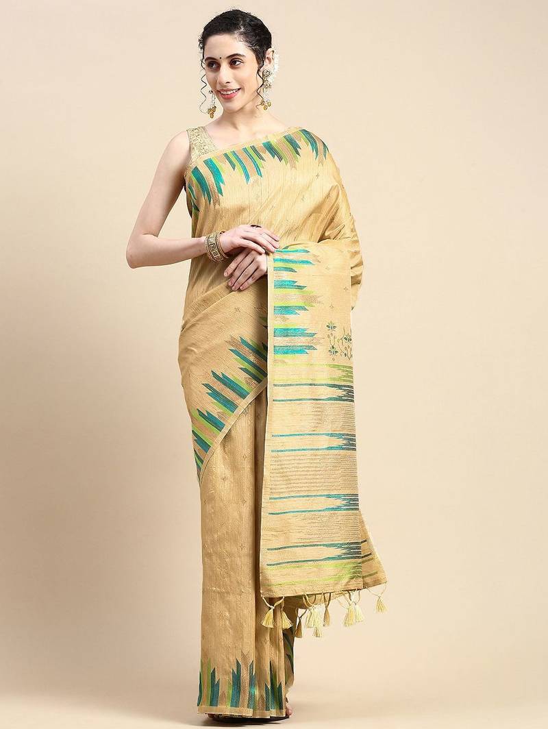 Woven Design Zari Silk Blend Saree