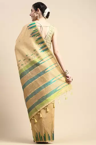 Woven Design Zari Silk Blend Saree