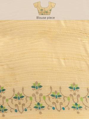 Woven Design Zari Silk Blend Saree 8