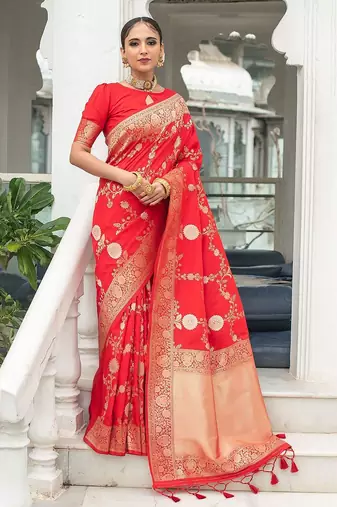 Woven Design Zari Banarasi Saree