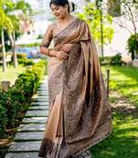 Ethnic Motifs Printed Bhagalpuri Saree
