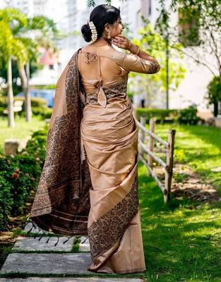 Ethnic Motifs Printed Bhagalpuri Saree 2