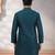 Teal woven fancy kurta payjama for men