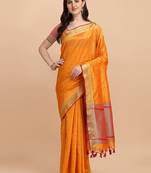 Woven Design Zari Silk Cotton Bandhani Saree