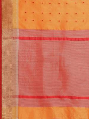 Woven Design Zari Silk Cotton Bandhani Saree 4