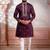 Wine color embroidered fancy wedding special kurta payjama for men