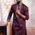Wine color embroidered fancy wedding special kurta payjama for men