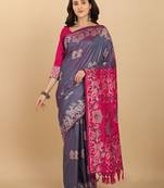 Woven Design Zari Bhagalpuri Saree