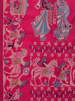 Woven Design Zari Bhagalpuri Saree 4