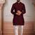 Wine woven fancy kurta payjama for men