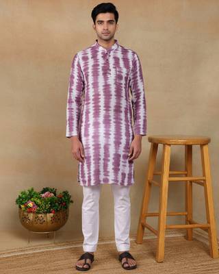 Wine linen fabric kurta payjama 1