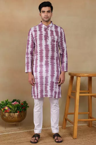Wine color smart linen fabric ceremonial kurta payjama for boys