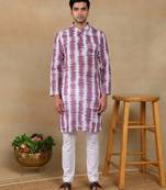 Wine linen fabric kurta payjama