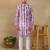 Wine linen fabric kurta payjama