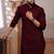 Wine woven fancy kurta payjama for men