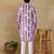Wine linen fabric kurta payjama