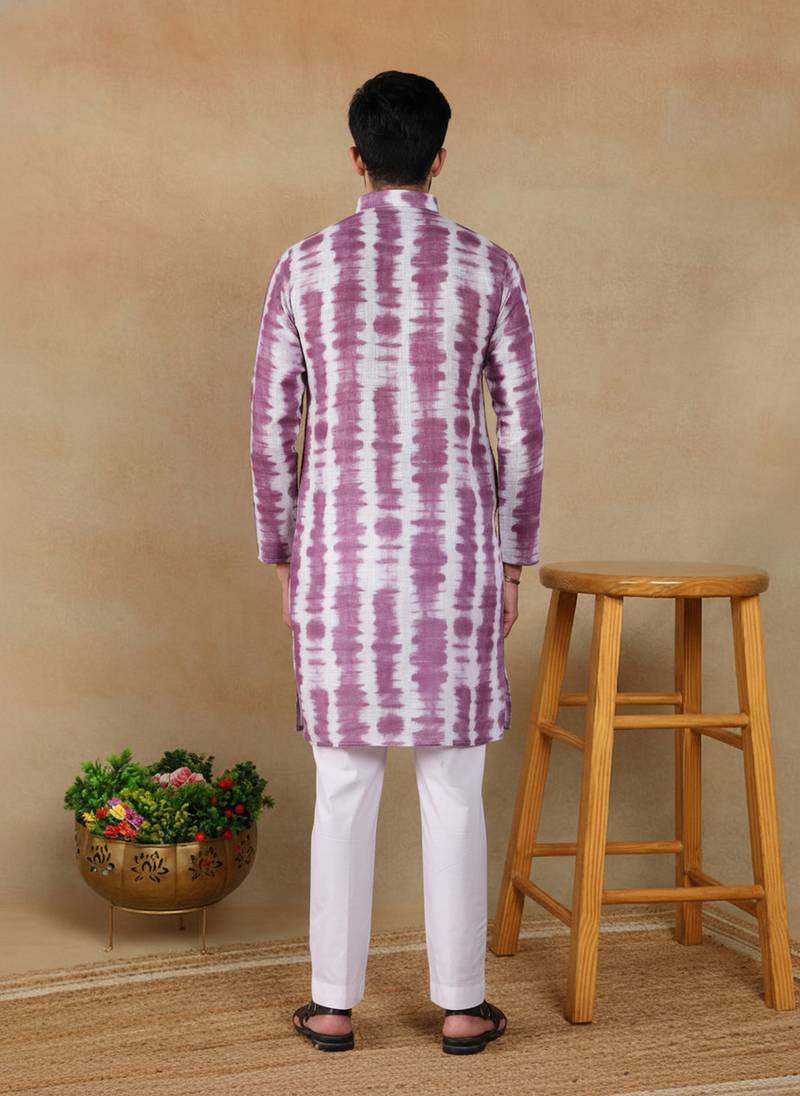 Wine linen fabric kurta payjama