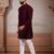 Wine woven fancy kurta payjama for men