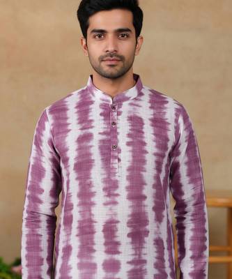 Wine linen fabric kurta payjama 3