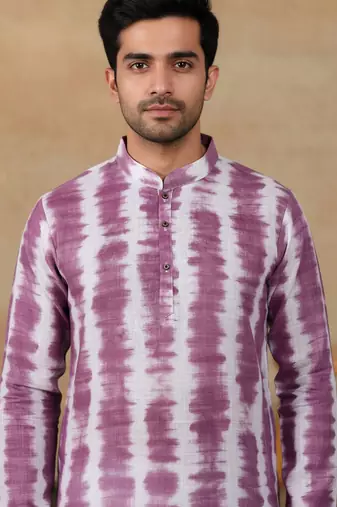 Wine color smart linen fabric ceremonial kurta payjama for boys