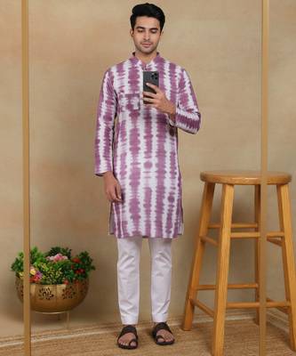 Wine linen fabric kurta payjama 5