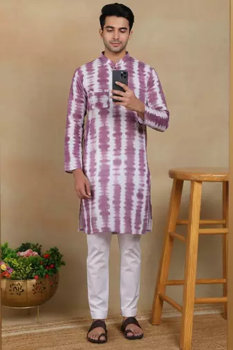Wine color smart linen fabric ceremonial kurta payjama for boys