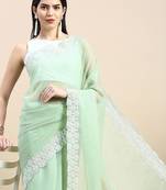 Sequinned Embroidered Saree
