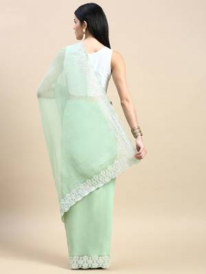Sequinned Embroidered Saree 3