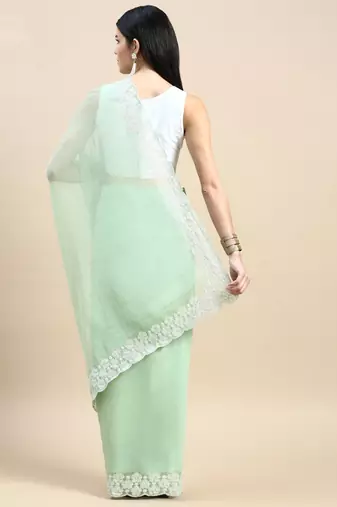 Sequinned Embroidered Saree