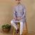 Violet linen fabric kurta payjama