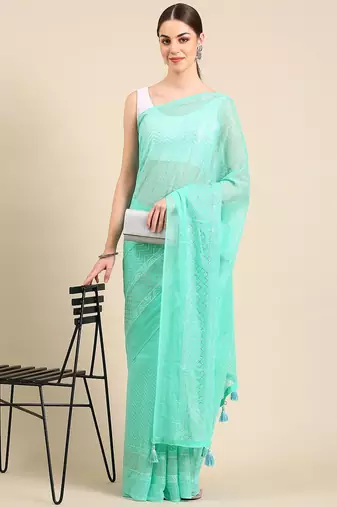 Embellished Sequinned Saree