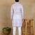 Lavender linen fabric printed ethnic looks kurta payjama for men