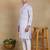 Lavender linen fabric printed ethnic looks kurta payjama for men