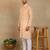 Peach linen fabric kurta payjama