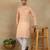 Peach linen fabric kurta payjama