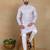 Lavender linen fabric printed ethnic looks kurta payjama for men