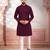 Wine color smart festive special embroidered kurta payjama for traditonal looks