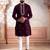 Wine color designer embroidered ceremonial special kurta payjama for mens' traditional looks