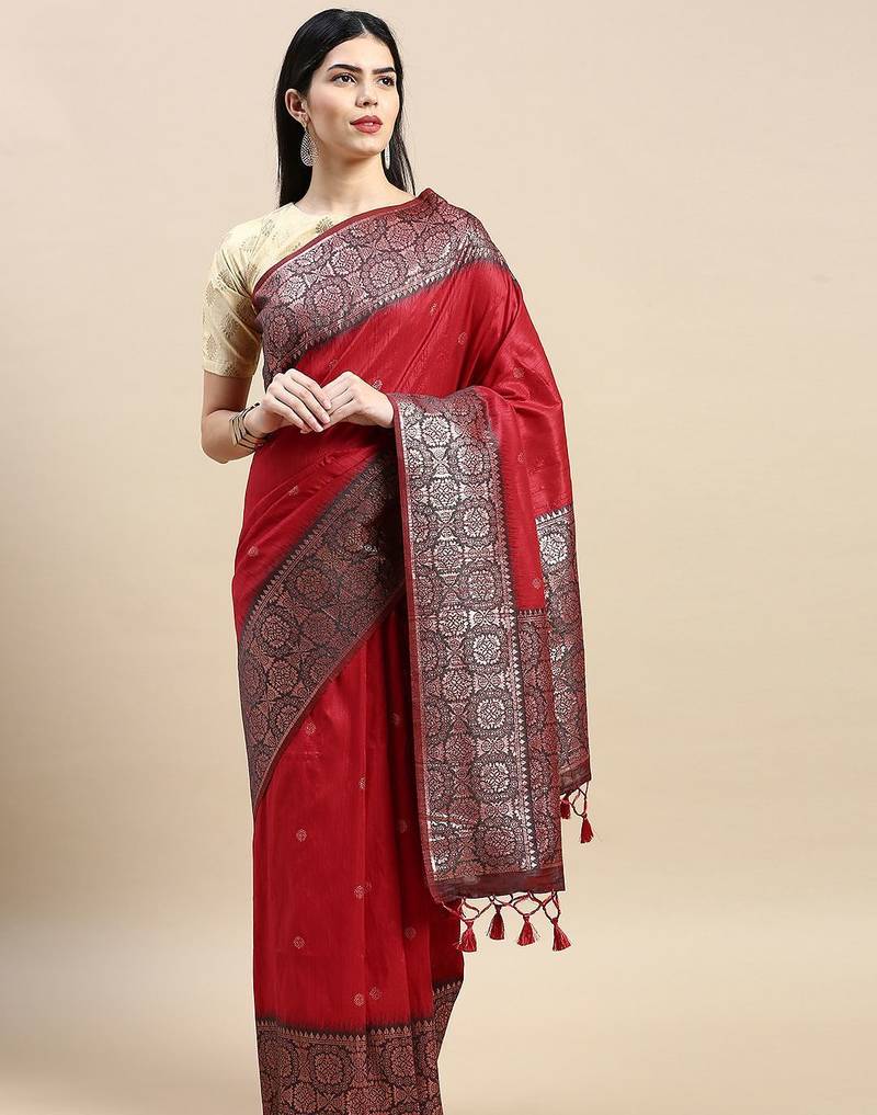 Woven Design Ethnic Motifs Zari Kanjeevaram Saree